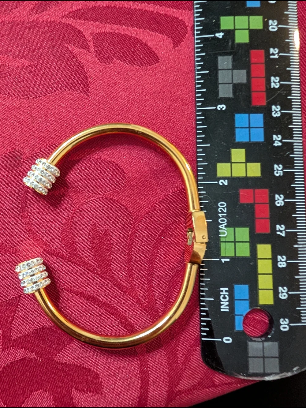 Gold-Tone Color Crystal Cuff Bracelet - Women Jewelry